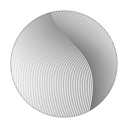 curved lines that makes a wavy pattern in round vector image