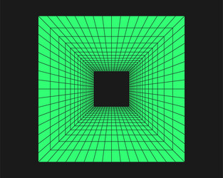 cyber grid retro punk perspective rectangular vector image