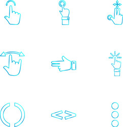 hands pointer arrows directions eps icons set vector image