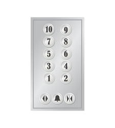 Realistic elevator or lift buttons vector