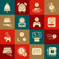 set daily paper notepad time flies on the clock vector image