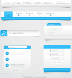 Website Navigation Menu Pack vector image