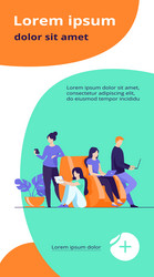 digital device users spending time together vector image