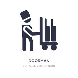 doorman icon on white background simple element vector image