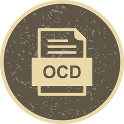 ocd file document icon vector image