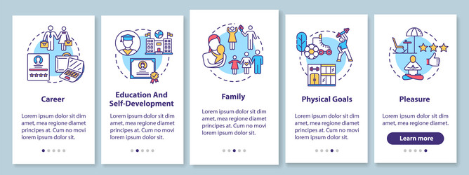 self-realization onboarding mobile app page vector image