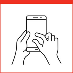 smartphone gesture icon vector