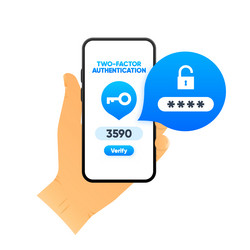 Two-Factor Authentication Concept vector image