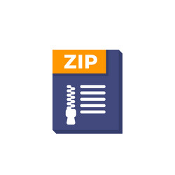 Zip file archive icon for web and apps vector