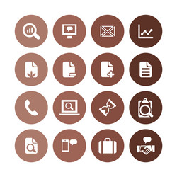 analytics research icons universal set for web vector image