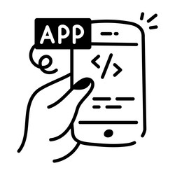 app coding vector image