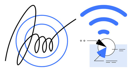 abstract representation of digital signature data vector image