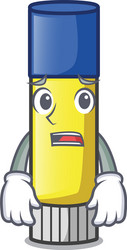 afraid glue stick isolated on the mascot vector