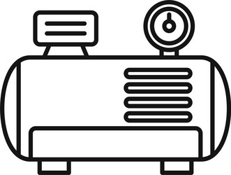 Power air compressor icon outline style Royalty Free Vector