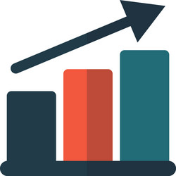 bar graph in white background vector