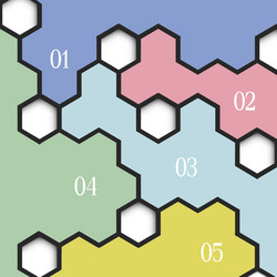 Geometric background with hexagons vector