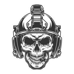 Military Skull Helmet Concept Vector Image