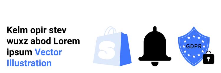 online shopping notifications and data vector image