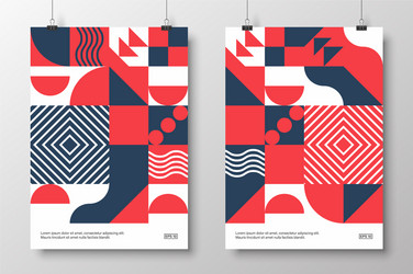 abstract bauhaus geometric pattern background vector image