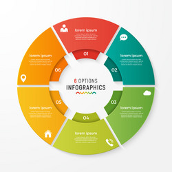 circle chart infographic template vector