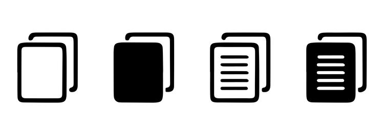 copy files icon paste text for websites vector image