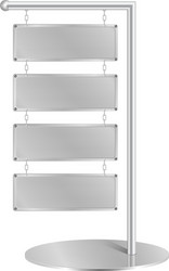 Frame of metal on aluminium plate vector