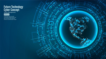 futuristic technology connection structure vector