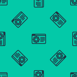 blue line browser setting icon isolated seamless vector image
