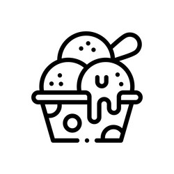 ice cream machine icon thin linear style design vector image