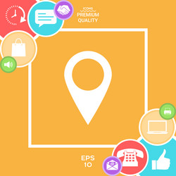 map pointer icon vector image