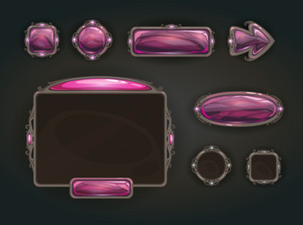 cool game user interface assets vector image