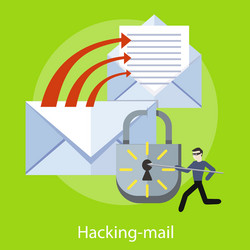 hacking and e-mail spam vector image
