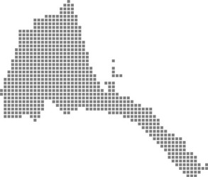 Pixel map of eritrea dotted vector