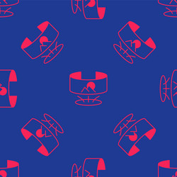 red 360 degree view icon isolated seamless pattern vector image