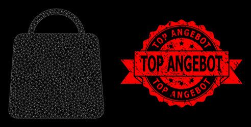 textured top angebot stamp and web net shopping vector image