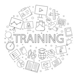 training background from line icon vector image