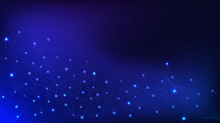 abstract geometric with global network connection vector image