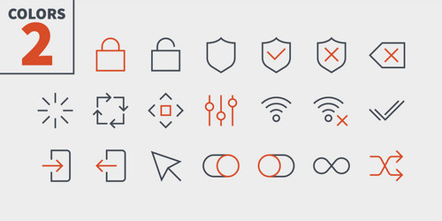 control ui pixel perfect well-crafted thin vector image