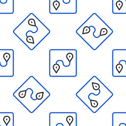 line route location icon isolated seamless pattern vector image