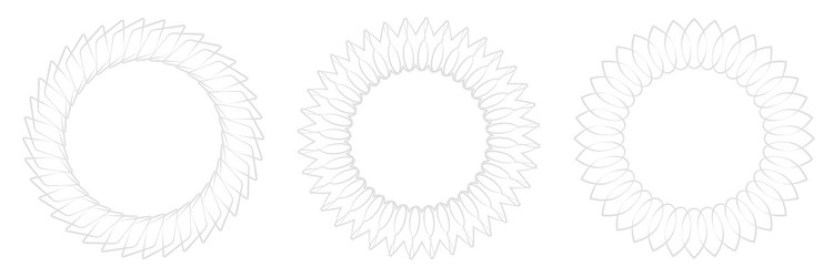 thin line round circular mandala motif pattern vector image