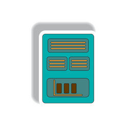 bar graph statistic report vector image