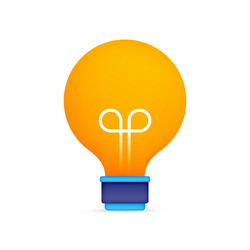 design of 3d light bulb for ideas and abstract vector image