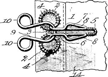 garment fastener features vintage engraving vector