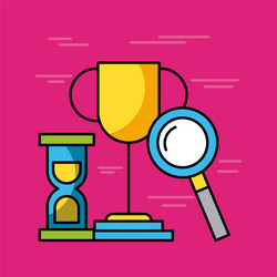 set business and finance icons web app image vector image