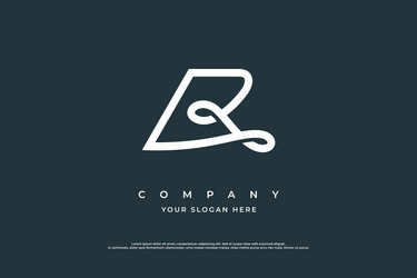 Stylish letter r logo design template Royalty Free Vector