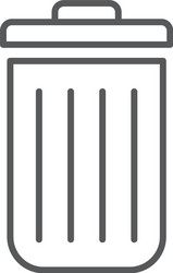 trash can icon on flat color design isolated vector image