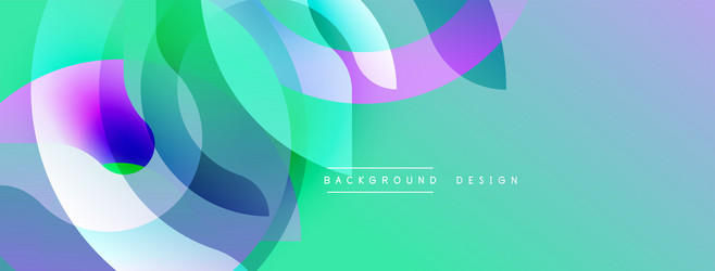 abstract fluid shapes overlap creating vibrant vector image