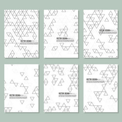 Abstract Triangular Background Set vector image