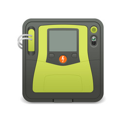 automated external defibrillator realistic icon vector