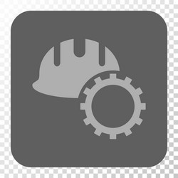 development hardhat rounded square button vector image
